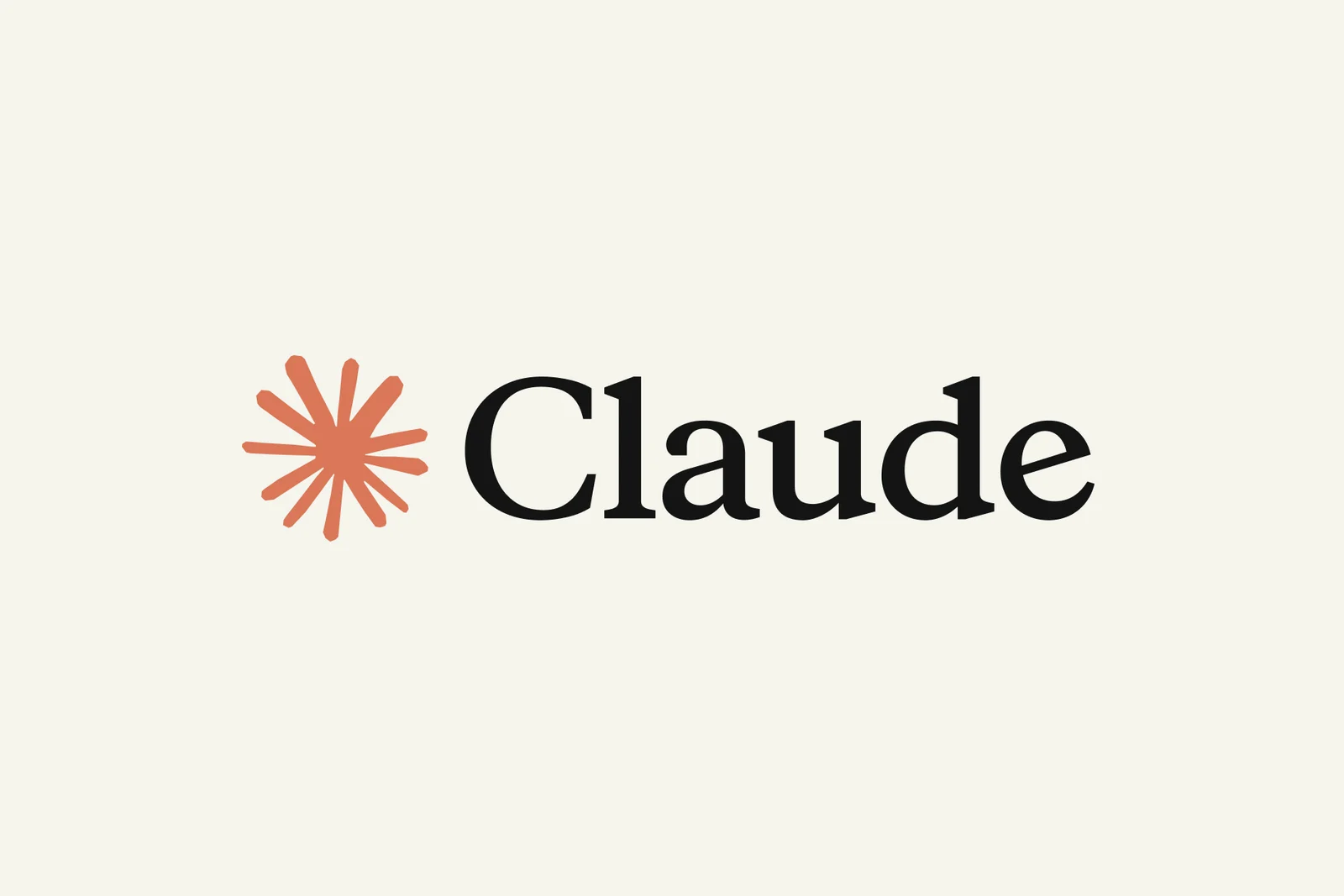 Krem zemin üzerinde Claude logosu